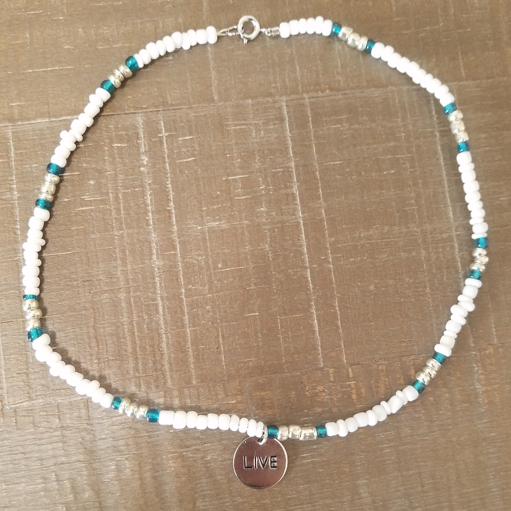 Seed Bead Choker with Charm